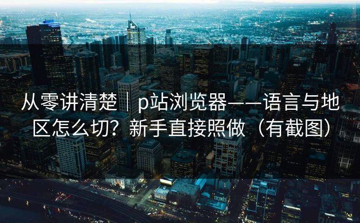 从零讲清楚|p站浏览器——语言与地区怎么切?新手直接照做(有截图) 从零讲清楚|p站浏览器——语言与地区怎么切?新手直接照做(有截图)